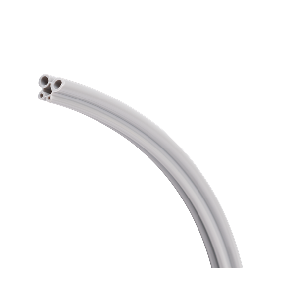 HP Tubing, 4 Hole, Straight Gray; Box of 100ft