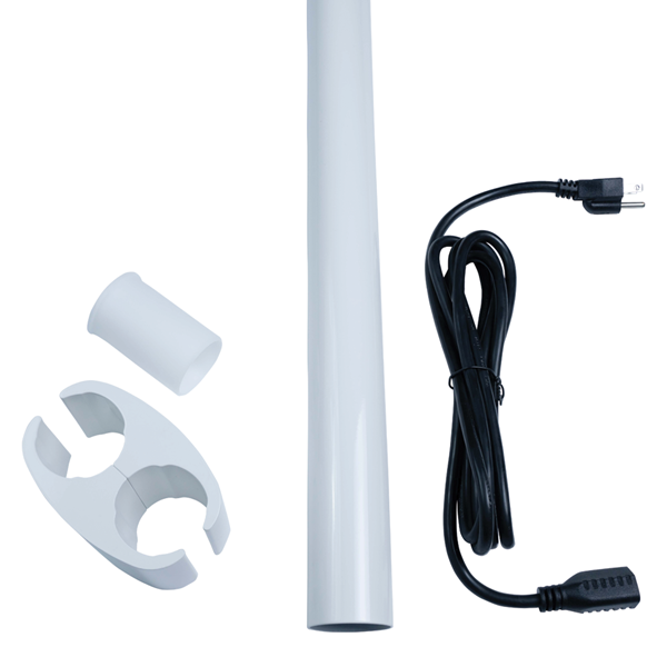 Light Post Extension, 30", Ritter Bushing, White