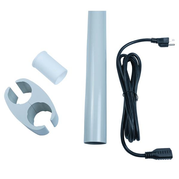 Light Post Extension, 30", P&C Bushing, Gray