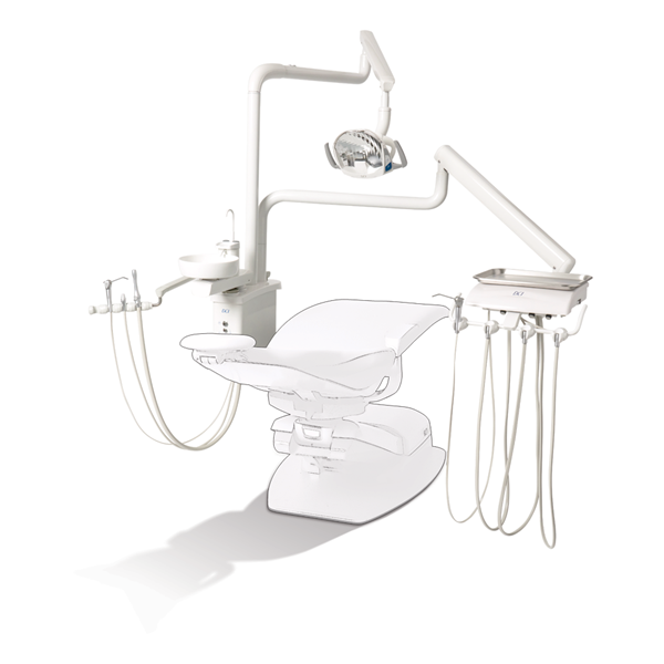 Reliance Over the Patient Dental Unit with Cuspidor & PMU, White