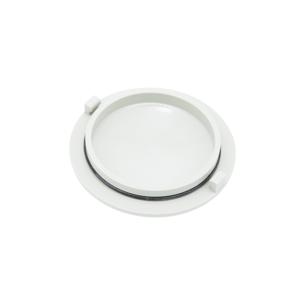 Vacuum Canister Cap w/O-ring, Bottom & Side Mounted, Gray
